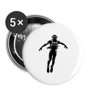 Taucher - Hobby / Sport Sticker - Buttons groß 56 mm (5er Pack) - Weiß - Vorne