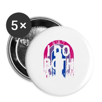 I Do Both Bisexual LGBTQ Bi Pride Pansexual Funny - Buttons groß 56 mm (5er Pack) - Weiß - Vorne