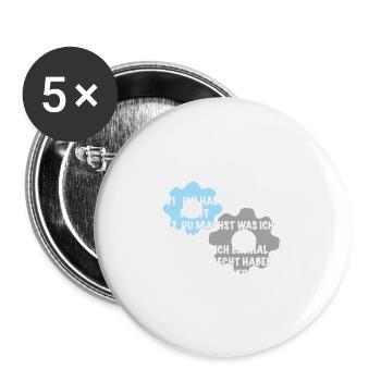 Ausbilder Spruch Geschenk Ingenieur - Buttons groß 56 mm (5er Pack) - Weiß - Vorne