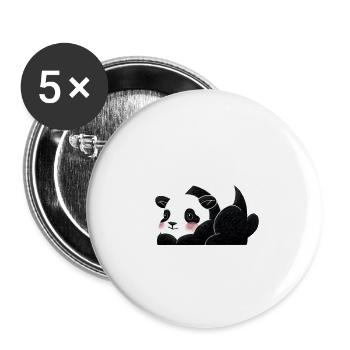 i just freaking love panda - geschenkidee - Buttons groß 56 mm (5er Pack) - Weiß - Vorne