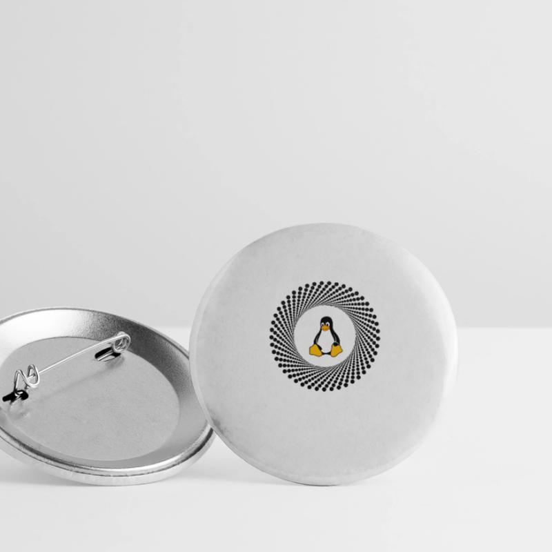 Computer System Penguin Nerd pc inside Program lo Buttons large 2.2''/56 mm (5-pack)