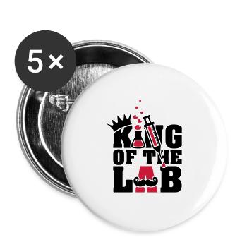 roi du laboratoire (d, 2c) - Lot de 5 grands badges (56 mm) - blanc - Devant