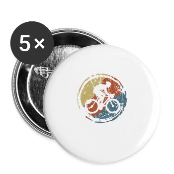 mountain bike - Buttons large 2.2''/56 mm (5-pack) - white - Front