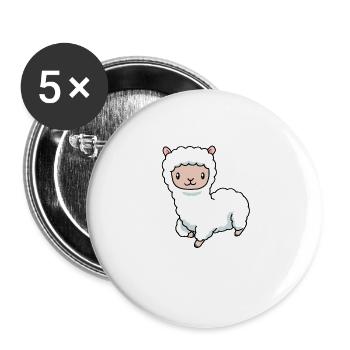 Alpaca baby - Buttons large 2.2''/56 mm (5-pack) - white - Front
