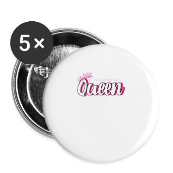 Camping Queen Camperin Camper - Buttons groß 56 mm (5er Pack) - Weiß - Vorne