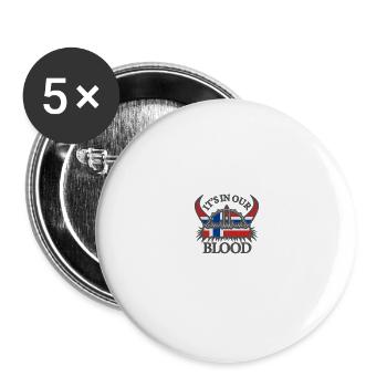 Norvège C'est dans notre sang Viking - Lot de 5 grands badges (56 mm) - blanc - Devant