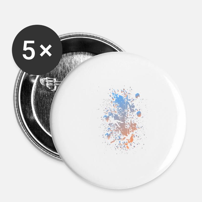 Mountains hiking mountaineering climber nature gift - Buttons large 2.2''/56 mm (5-pack) - white