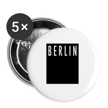 Berlin T-Shirt Berlin Gift - Buttons large 2.2''/56 mm (5-pack) - white - Front