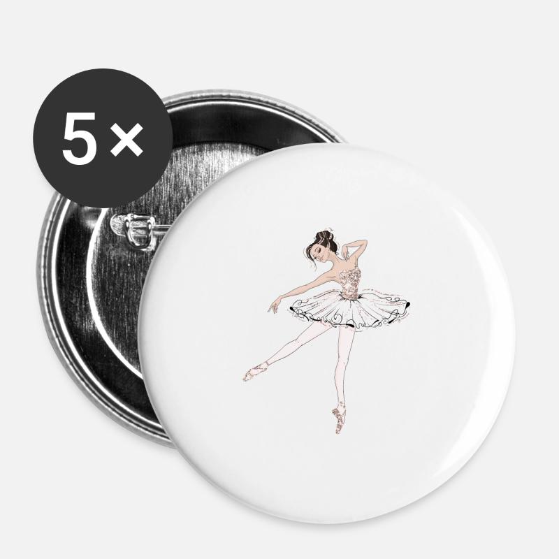 dancer - Buttons large 2.2''/56 mm (5-pack) - white