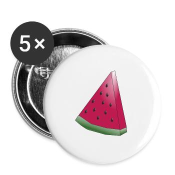 Melone - Buttons groß 56 mm (5er Pack) - Weiß - Vorne