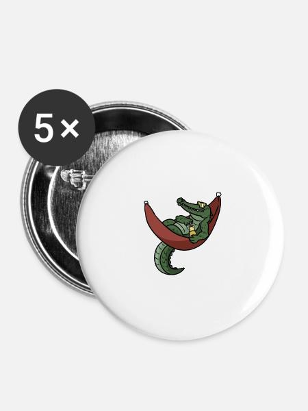 Hamaca de cocodrilo hamaca de cocodrilo - Paquete de 5 chapas grandes (56 mm) - blanco