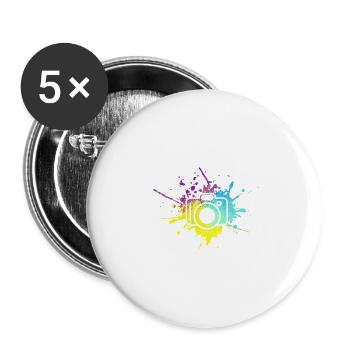 La photographie | Photographes | photographe - Lot de 5 grands badges (56 mm) - blanc - Devant