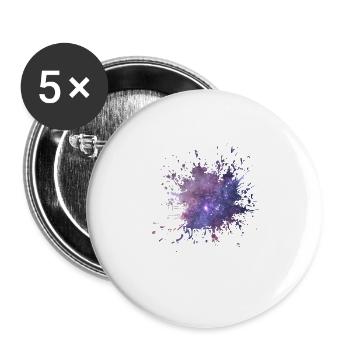 Couleur de l'espace, goutte de couleur dans l'univers, cadeau - Lot de 5 grands badges (56 mm) - blanc - Devant