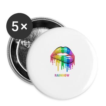 Taste the rainbow - Buttons large 2.2''/56 mm (5-pack) - white - Front
