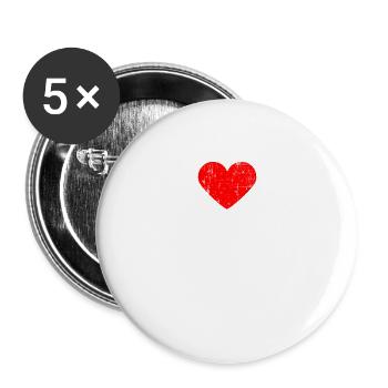 Coeur JENNI | Aimer jenni - Lot de 5 grands badges (56 mm) - blanc - Devant