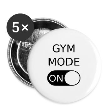 Gym Mode - Buttons groß 56 mm (5er Pack) - Weiß - Vorne