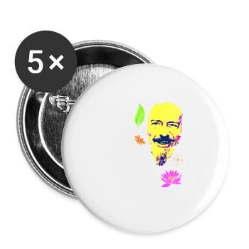 You are the universe exploring itself | Alan Watts - Buttons large 2.2''/56 mm (5-pack) - white - Front