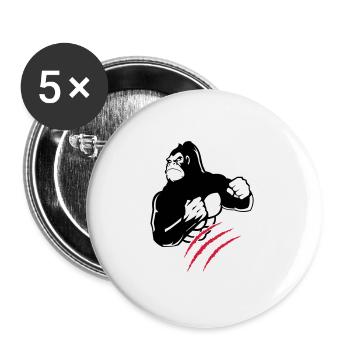 gorilla claw - Buttons large 2.2''/56 mm (5-pack) - white - Front