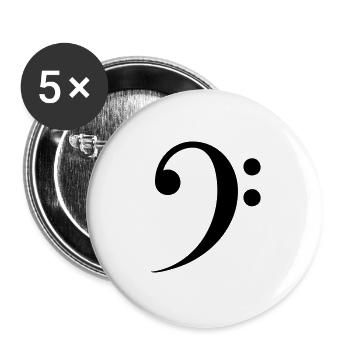 Bass clef - Buttons large 2.2''/56 mm (5-pack) - white - Front