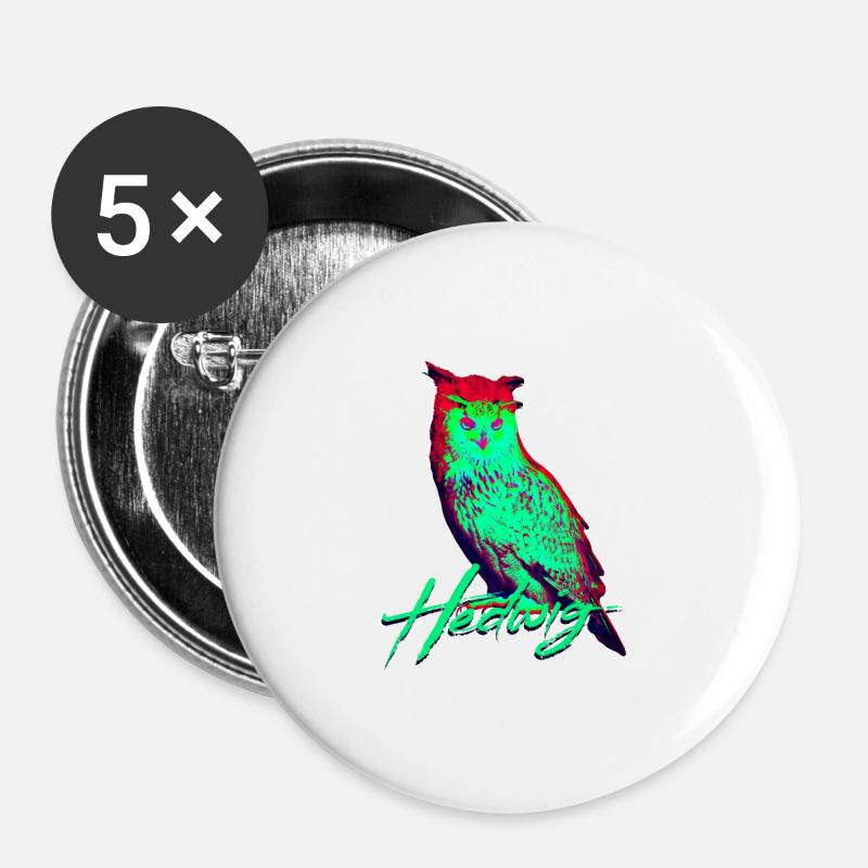 Hedwig Owl - Buttons large 2.2''/56 mm (5-pack) - white