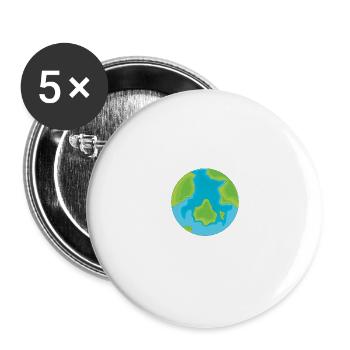 Climate Protection Fridays For Future Demo Climate Gift - Buttons large 2.2''/56 mm (5-pack) - white - Front