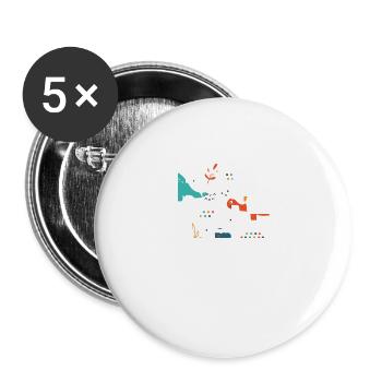Bruderherz Bester Bruder der Welt Geschenkidee - Buttons groß 56 mm (5er Pack) - Weiß - Vorne