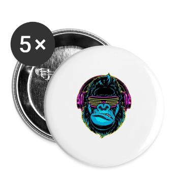 Brogen Logo67 - Buttons groß 56 mm (5er Pack) - Weiß - Vorne