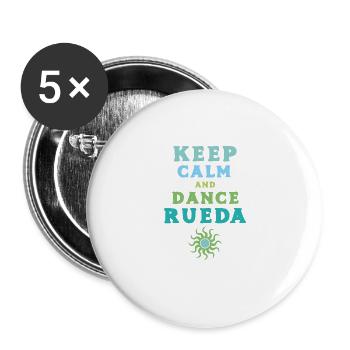Rueda de Casino Dance Cuba - Buttons groß 56 mm (5er Pack) - Weiß - Vorne