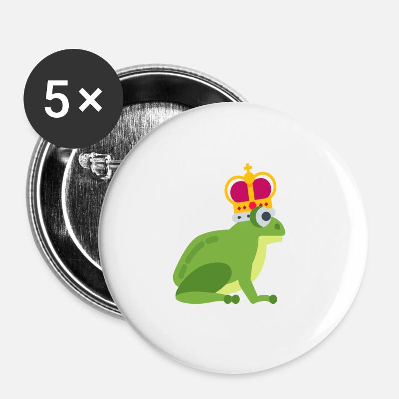 Frog King - Buttons large 2.2''/56 mm (5-pack) - white