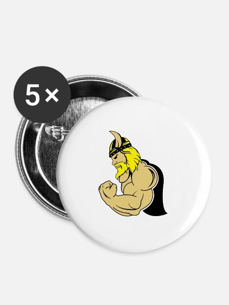strong viking 02 - Buttons large 2.2''/56 mm (5-pack) - white