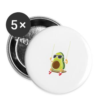 Swing d'avocat échangiste drôle - Lot de 5 grands badges (56 mm) - blanc - Devant