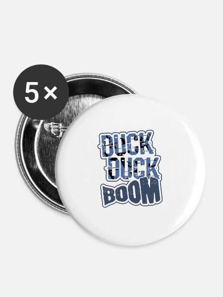 Jagd - Buttons groß 56 mm (5er Pack) - Weiß