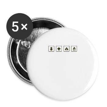 scout - Lot de 5 grands badges (56 mm) - blanc - Devant