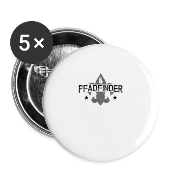 Pfadfinder - Buttons groß 56 mm (5er Pack) - Weiß - Vorne