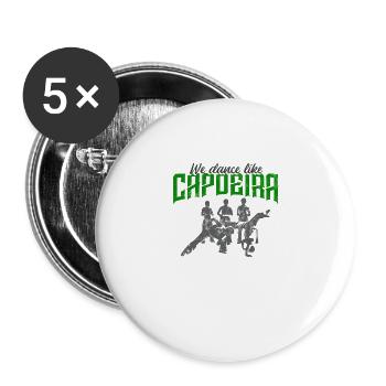 Capoeira Dance Fight - Buttons groß 56 mm (5er Pack) - Weiß - Vorne