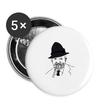 Anton Günther - Buttons groß 56 mm (5er Pack) - Weiß - Vorne