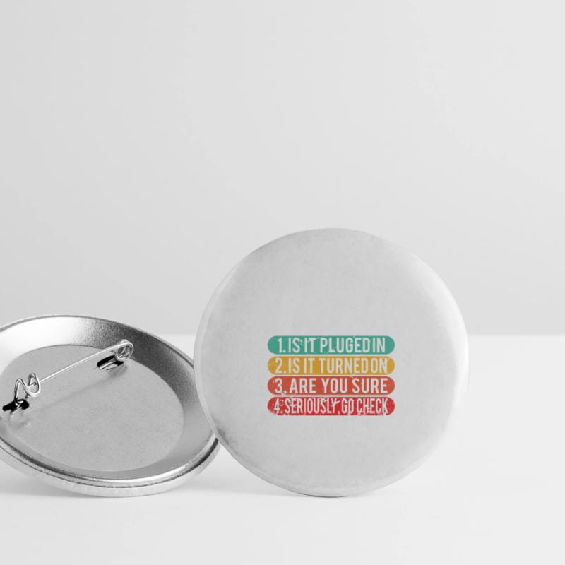 Lustiger technischer Support / Computer Techie Nerd Geschenk Buttons groß 56 mm (5er Pack)