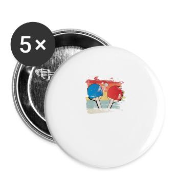 Table Tennis gift for Table Tennis Player retro - Buttons large 2.2''/56 mm (5-pack) - white - Front