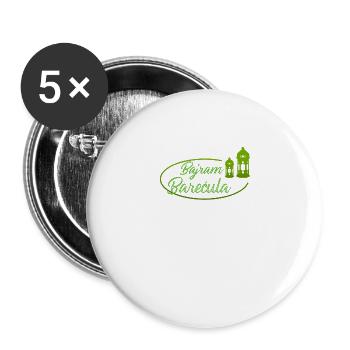Bajram Barecula Bosanski Bajram - Lot de 5 grands badges (56 mm) - blanc - Devant