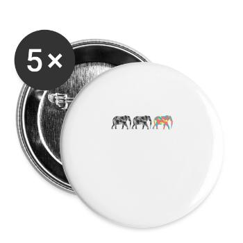 Be Different - Buttons large 2.2''/56 mm (5-pack) - white - Front