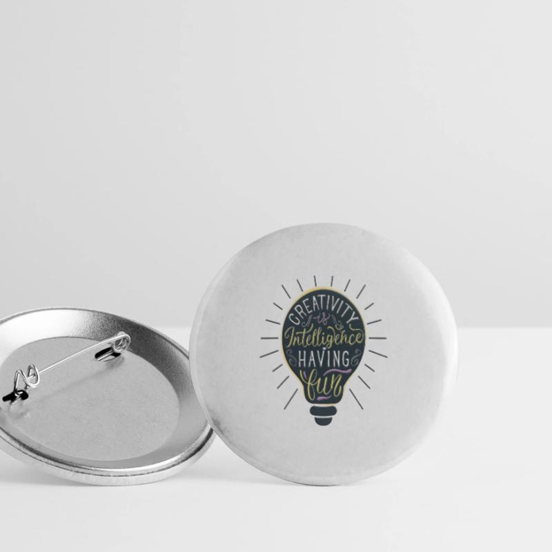 La créativité, c'est l'intelligence s'amuser Lot de 5 grands badges (56 mm)