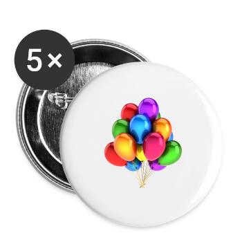 A bouquet of balloons - Buttons large 2.2''/56 mm (5-pack) - white - Front