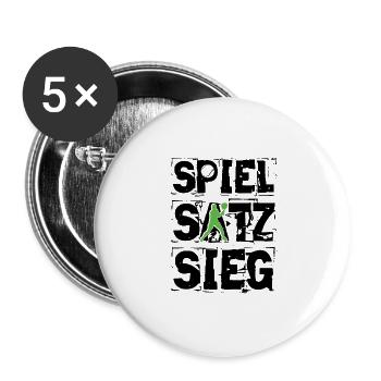 Tennis - Buttons groß 56 mm (5er Pack) - Weiß - Vorne