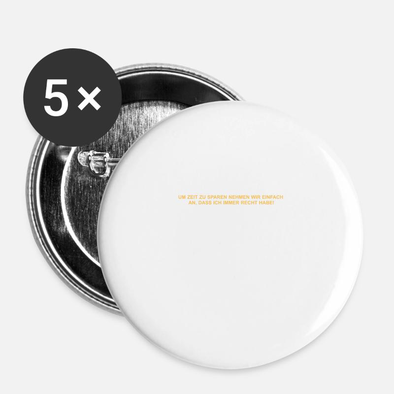 Pflegedienstleitung PDL Recht Geschenk Pflege - Buttons groß 56 mm (5er Pack) - Weiß