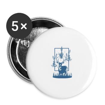 Environment and climate change reindeer - Buttons large 2.2''/56 mm (5-pack) - white - Front