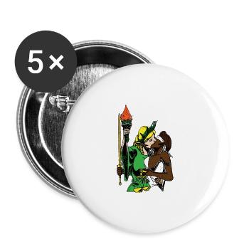 Liberty & Justice - Buttons large 2.2''/56 mm (5-pack) - white - Front