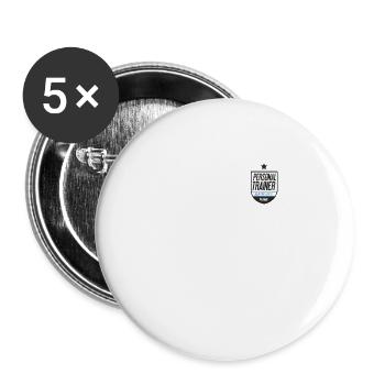 Personal trainer workout and fitness design - Buttons large 2.2''/56 mm (5-pack) - white - Front