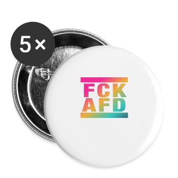 Liberté Égalité FCK AFD Shirt - Buttons groß 56 mm (5er Pack) - Weiß - Vorne