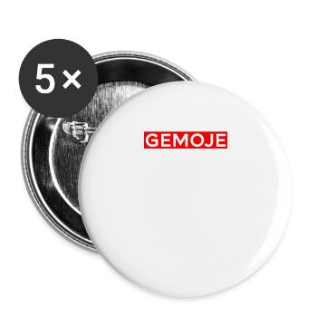 Gemoje Hessisch dialecte cadeau de dialecte de la Sarre - Lot de 5 grands badges (56 mm) - blanc - Devant
