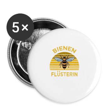 Imkerei Imkerin Bienenzüchter Honigbiene Geschenk - Buttons groß 56 mm (5er Pack) - Weiß - Vorne